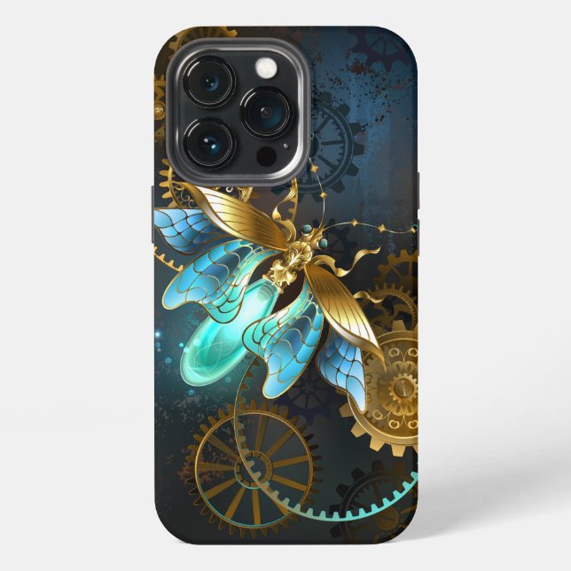 Steampunk-Glühwürmchen iPhone Hülle (Hinten)
