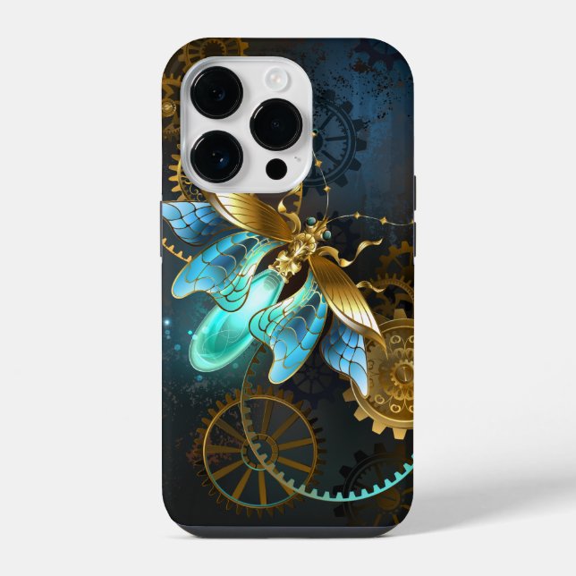 Steampunk Glühwürmchen iPhone Hülle (Rückseite)