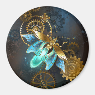 Steampunk-Glühwürmchen Magnet