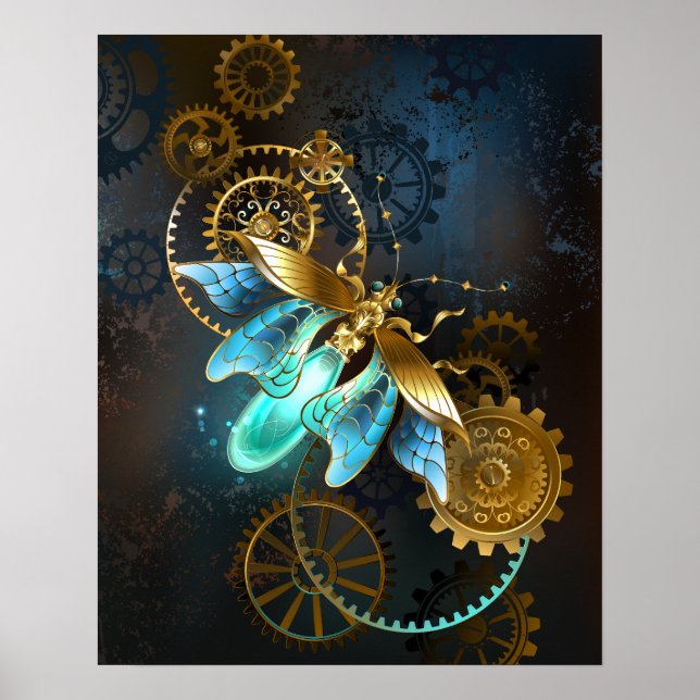 Steampunk Glühwürmchen Poster (Vorne)