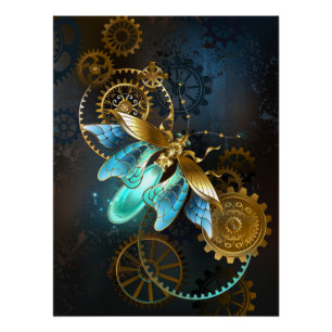 Steampunk Glühwürmchen Poster