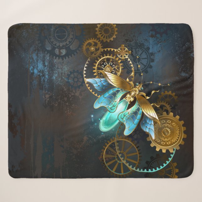 Steampunk Glühwürmchen Sherpadecke (Vorderseite (Horizontal))