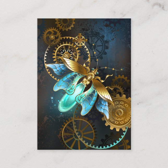 Steampunk-Glühwürmchen Visitenkarte (Vorderseite)