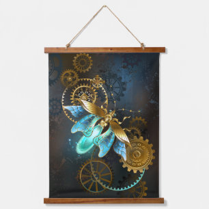 Steampunk Glühwürmchen Wandteppich Mit Holzrahmen