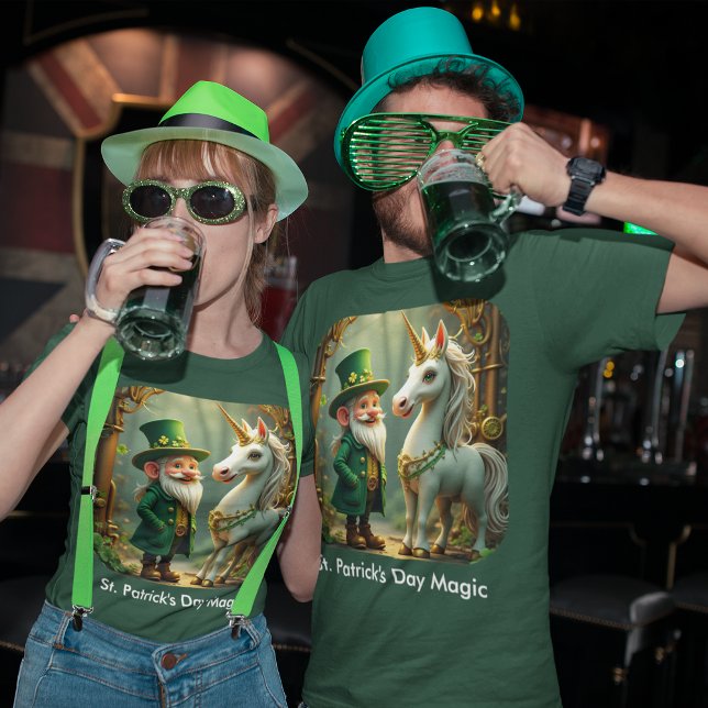 Steampunk Gnome-Leprechaun Unicorn Paddy's Unisex T-Shirt (Steampunk Gnome-Leprechaun Unicorn Paddy's Unisex T-Shirt)