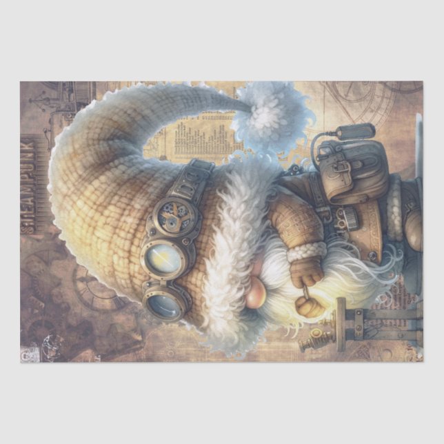 Steampunk Gnome Seidenpapier (Vorderseite)