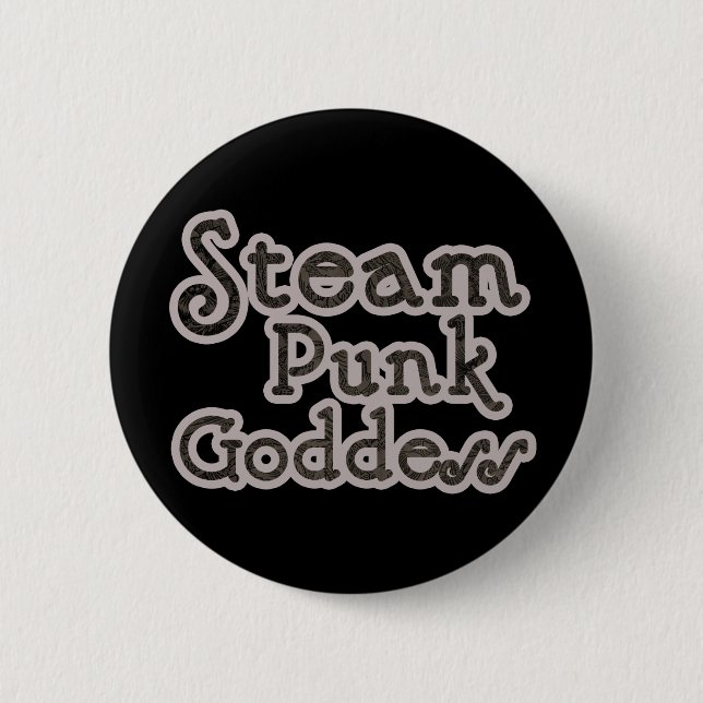 Steampunk Goddess Button (Vorderseite)