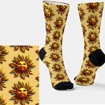 Steampunk Golden Sun Face on Light Gold Brown Socken<br><div class="desc">Steampunk Golden Sun Face on Light Gold Brown Socks - sehen Sie mehr tolle Socken Designs in meinem Shop.</div>