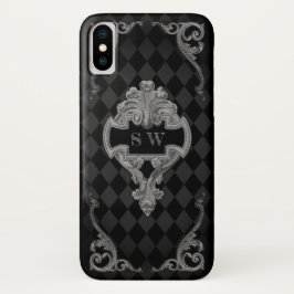 Steampunk Goth Mit Monogramm iPhone 15 Hülle