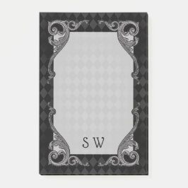 Steampunk Goth Mit Monogramm Post-it Klebezettel