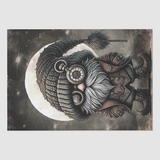 Steampunk Gothic Gnome Seidenpapier (Vorderseite)