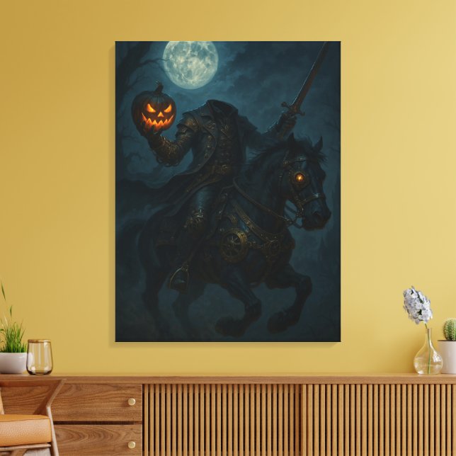 Steampunk Gothic Horror Headless Horseman Leinwanddruck (Insitu (Wohnzimmer))