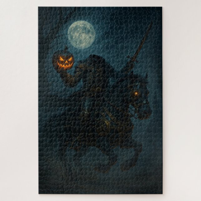 Steampunk Gothic Horror Headless Horseman Puzzle (Vertikal)