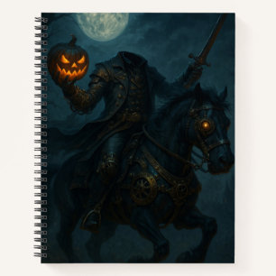 Steampunk-Gothic-Horror-Kopfloser Reiter Notizbuch
