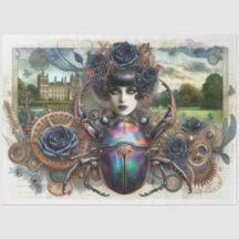 Steampunk Gothic Scarab Käfer Decoupage