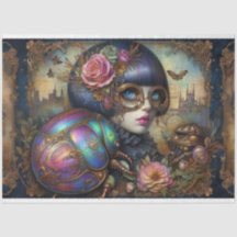 Steampunk Gothic Scarab Käfer Decoupage