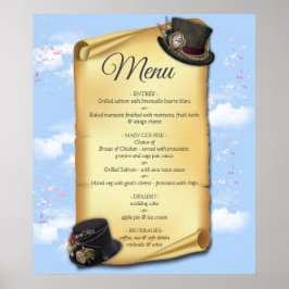 Steampunk-Grafik-Designs über die Illusion der Zei Poster