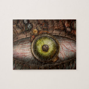 Steampunk - Gruselig - Auge auf Technologie Puzzle