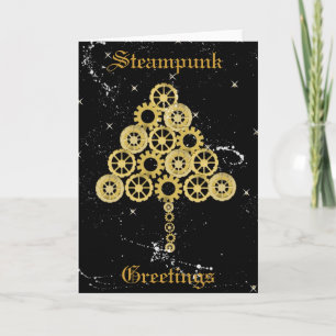 Steampunk Grüße Weihnachtskarte Feiertagskarte
