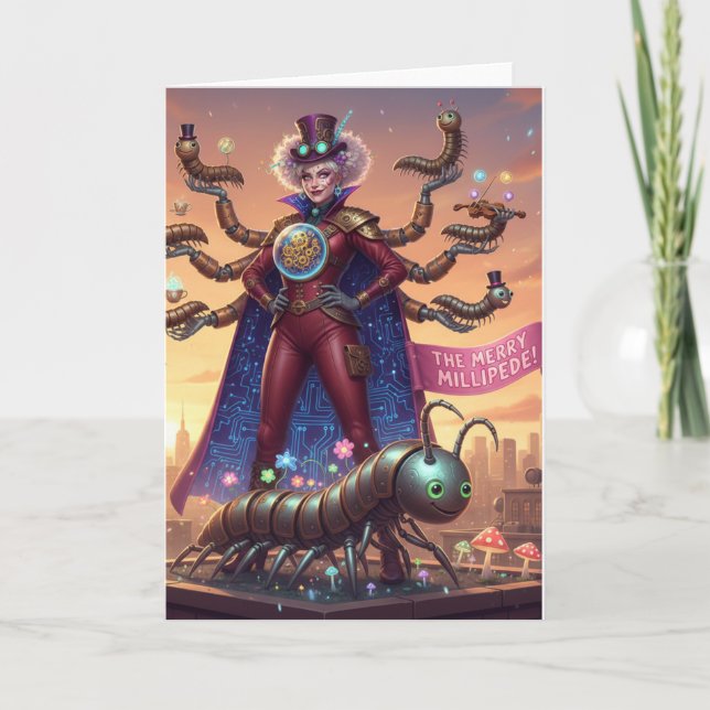Steampunk-Grußkarte de Karte (Vorderseite)