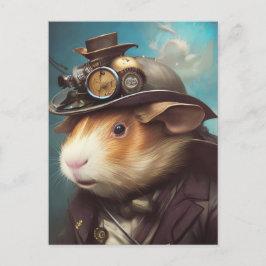 Steampunk Guinea Pig Postkarte