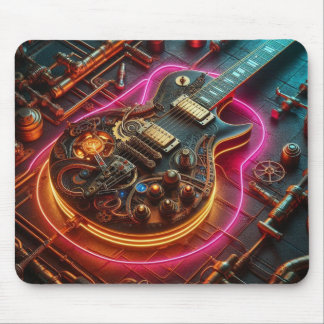 Steampunk Guitar Mouse Pad Mousepad