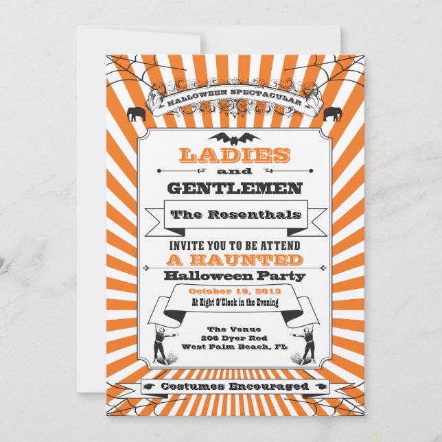 Steampunk Halloween-Party Einladung (Vorderseite)