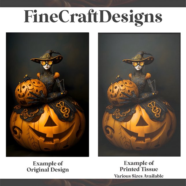 Steampunk Halloween Pumpkin Lady F2L Decoupage Seidenpapier (Von Creator hochgeladen)