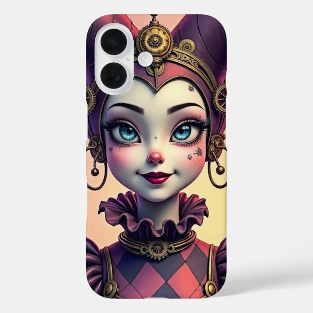 Steampunk-Harlekin Case-Mate iPhone Hülle (Rückseite)