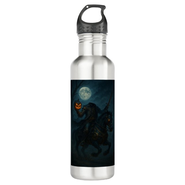 Steampunk Headless Horseman Edelstahlflasche (Vorderseite)