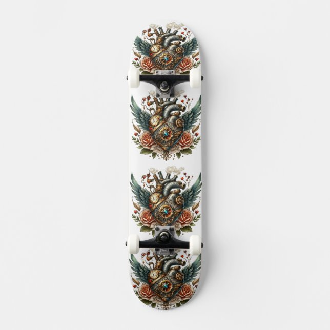 Steampunk Heart: Gears von Passion Skateboard (Vorderseite)