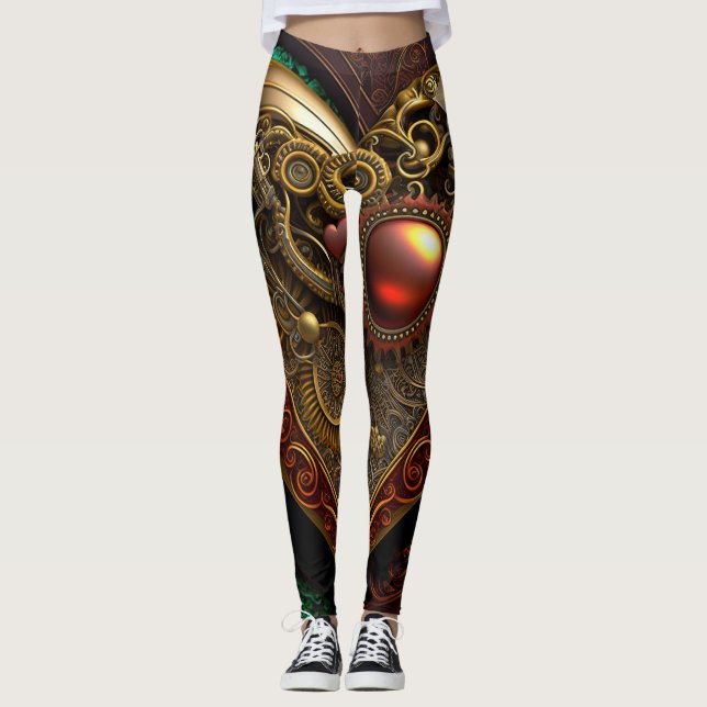 Steampunk Heart Leggings (Vorderseite)