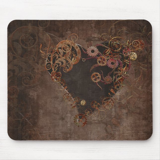Steampunk Heart Mousepad (Vorne)