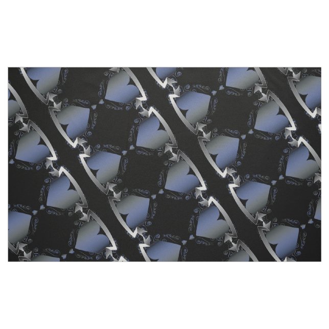 Steampunk Heart Series Blue Neon Stoff (Fat Quarter (45,7 x 55,9 cm))