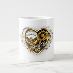 Steampunk Heart with a Manometer Jumbo-Tasse