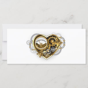 Steampunk Heart with a Manometer Karte