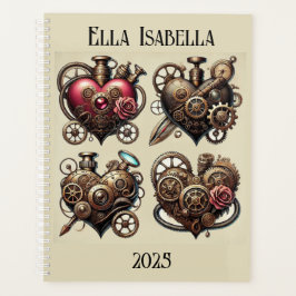 Steampunk Hearts Planner Planer
