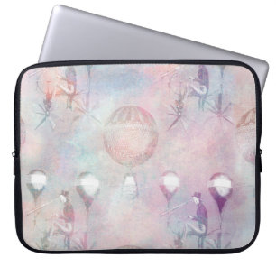 Steampunk Heißluftballons Vintage feminin Laptopschutzhülle