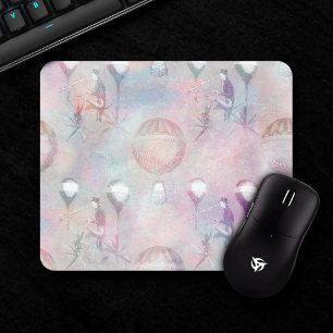 Steampunk Heißluftballons Vintage feminin Mousepad