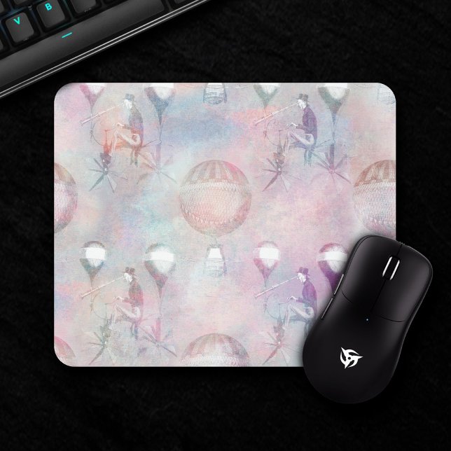 Steampunk Heißluftballons | Vintage feminin Mousepad (Von Creator hochgeladen)