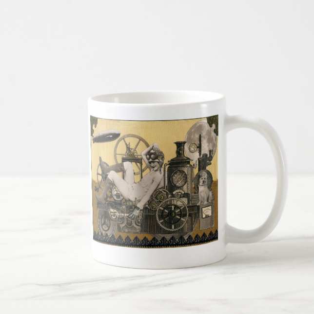 Steampunk Heldin Kaffeetasse (Rechts)