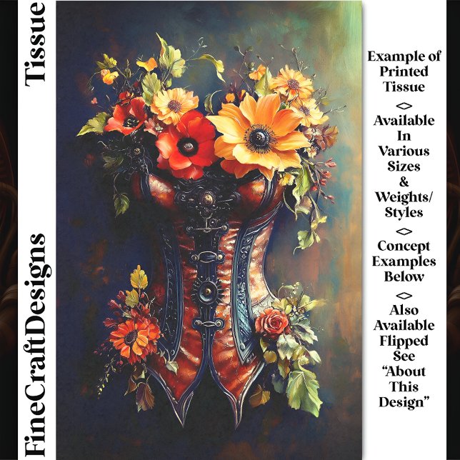 Steampunk-Herbstfloral Baskisch DF7RF-Decoupage Seidenpapier (Von Creator hochgeladen)