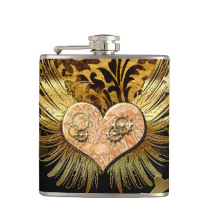Steampunk-Herz Flachmann