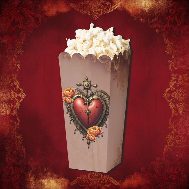 Steampunk Herz mit Blume. Geschenkschachtel (Von Creator hochgeladen)