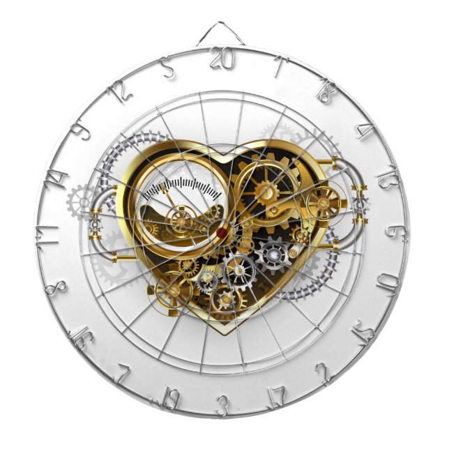 Steampunk-Herz mit Manometer Dartscheibe (vorne)