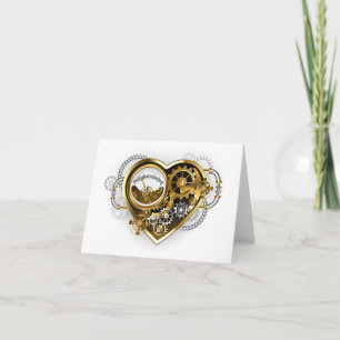 Steampunk-Herz mit Manometer Karte