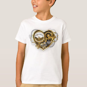 Steampunk-Herz mit Manometer T-Shirt