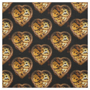 Steampunk-Herz-Stoff Stoff
