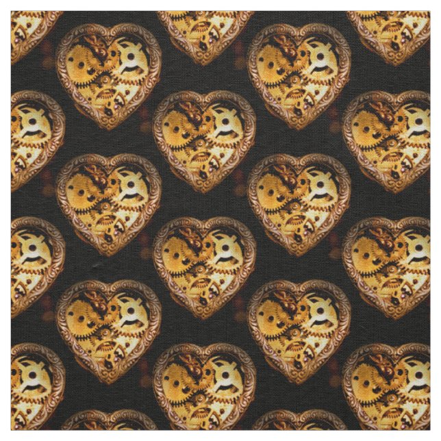 Steampunk-Herz-Stoff Stoff (Muster)