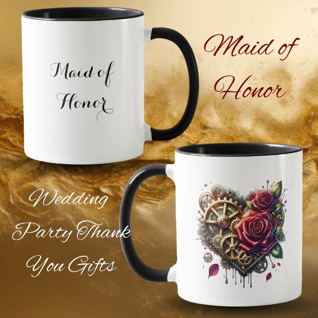 Steampunk Herz und Rose | Trauzeugin Tasse (Von Creator hochgeladen)